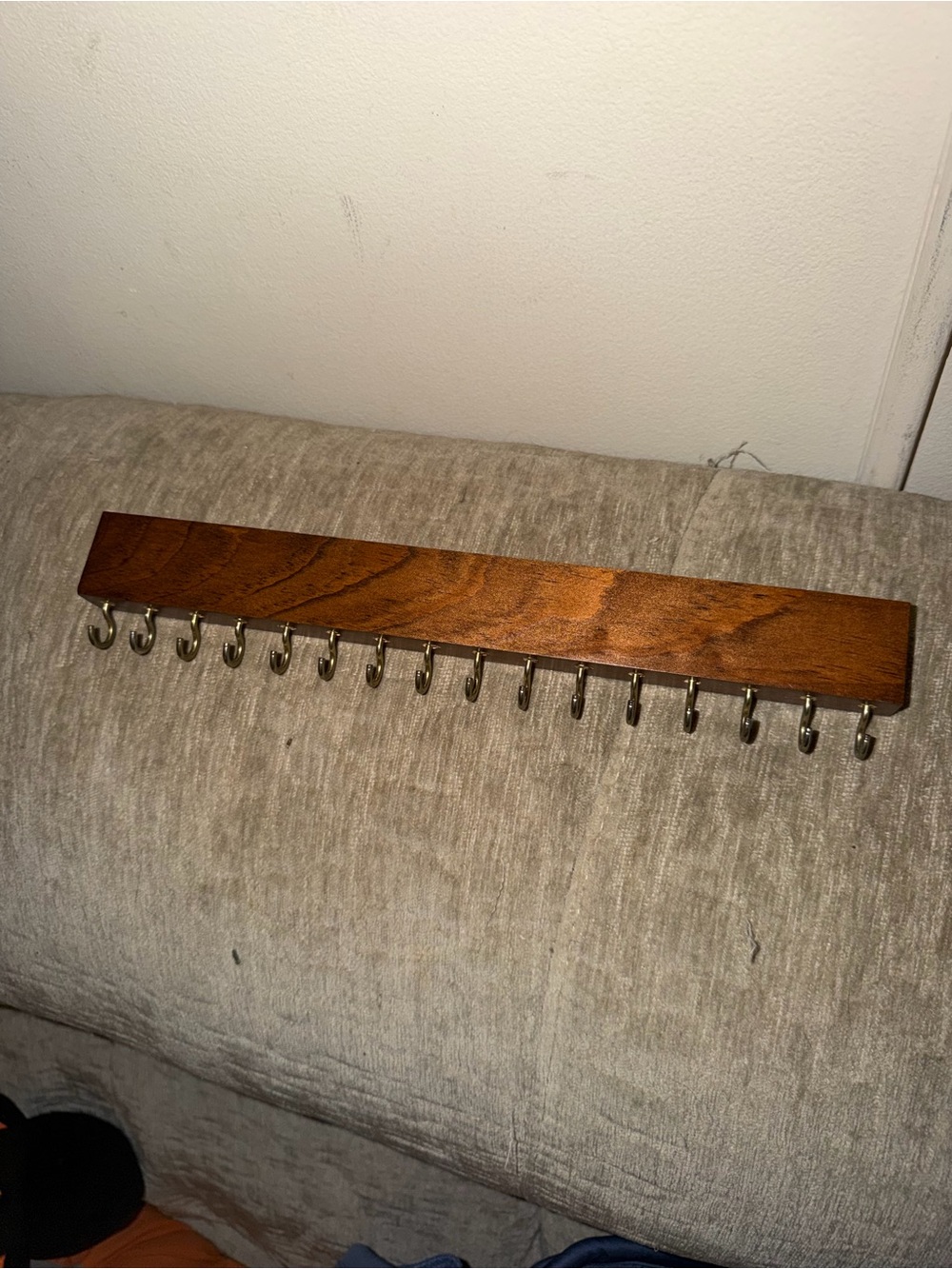 The Knotted Wood Wall Mounted Jewelry Organizer Necklace Holder